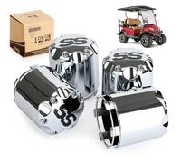 10L0L Cubierta universal del centro de la rueda del carro de golf SS, ITP Push in Style Chrome 8 10 12 pulgadas tapa central de rueda para Yamaha Club Car Ezgo