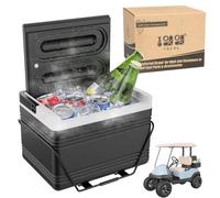 10L0L Enfriador de carrito de golf grande mejorado con kit de soporte de montaje para Yamaha Club Car y EZGO, portátil de refrigeración de 48 horas para carrito de golf 102588101 103886801