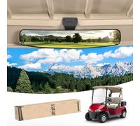10L0L Espejo retrovisor panorámico universal ajustable para carrito de golf, rotación de 270 grados, gran angular de 16.5 pulgadas, espejo retrovisor completo para EZ Go, Club Car, Yamaha