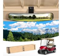 10L0L Espejo retrovisor universal ajustable para carrito de golf, giratorio seguro de 270 rotación, 16.5 pulgadas, espejo convexo extra ancho para Yamah, EZ Go, Club Car