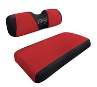 10L0L Funda para asiento de carrito de golf, de malla, lavable, compatible con EZGO TXT, RXV, Club Car DS (rojo y negro)