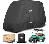 10L0L Funda para carrito de golf 600D. Fundas para carrito de golf para agua, viento, lluvia, polvo y sol. Ajuste universal para todos los carritos de golf de 2 pasajeros y 4 pasajeros