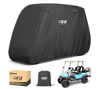 10L0L Funda para Carrito de Golf de 4 pasajeros para EZGO, Club Car, Yamaha, 400D, Impermeable, Resistente al Viento, al Sol, para Exteriores, para Todo Tipo de Clima, Cubierta Completa de poliéster