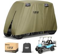10L0L Funda para Carrito de Golf, Impermeable, Resistente al Sol y Duradera para 4 pasajeros, para Yamaha,EZGO, Club Car Golf Carts Negro (Talla L)