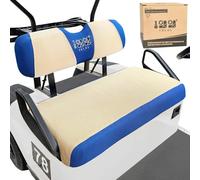 10L0L Fundas de asiento para carrito de golf EZGO TXT RXV y Club Car DS 2000 en adelante, tela de malla de aire transpirable lavable, color beige y azul