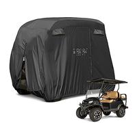 10L0L Golf Buggy Cover, 400D Impermeable a Prueba de Viento Resistente al Sol con 3 Puertas con Cremallera, 2/4 pasajeros Cubierta de Lluvia de Golf se Adapta a EZGO Club Car, Yamaha y Otros Modelos