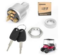 10L0L Interruptor de encendido para carritos de golf EZGO (1981 en adelante), interruptor de arranque de llave de 4 terminales compatible con modelos TXT, Workhorse, ST, Shuttle y Medallist, reemplaza