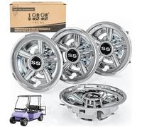 10L0L - Juego de 4 tapacubos para Carrito de Golf, 8 Pulgadas, EZGO, Club Car, Yamaha (Juego de 4)