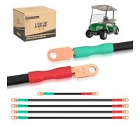 10L0L Juego de cables de batería para carrito de golf, 4 GA, Yamaha G22,48 V. (5 unidades, 4 largos+1 corto)