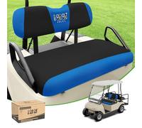 10L0L Juego de Fundas de Asiento para Carrito de Golf para EZGO TXT RXV y Club Car DS, Funda de Asiento Transpirable Que Mantiene los Asientos Frescos, Lavables y de Malla de poliéster Protectores