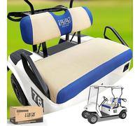 10L0L Juego de Fundas para Asientos de Carrito de Golf EZGO TXT y RXV, Transpirables y con Tejido de Malla de poliéster Lavable Gris Negro/Amarillo/Beige
