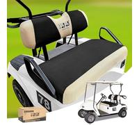 10L0L Juego de Fundas para Asientos de Carrito de Golf EZGO TXT y RXV, Transpirables y con Tejido de Malla de poliéster Lavable Gris Negro/Amarillo/Beige