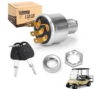 10L0L Juego de llaves de encendido para carrito de golf EZGO con 2 llaves estándar, 4 terminales OEM# 33639-G03
