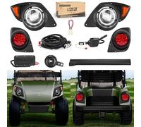 10L0L Kit de faros delanteros y traseros para carrito de golf para Yamaha G29 YDR Drive 2007 en adelante, kit de luz legal de calle de lujo con interruptor de intermitente/bocina/arnés de luces de