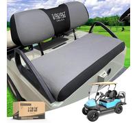 10L0L Kit de Fundas de Asiento de Carrito de Golf para Yamaha Club Car Precedent Cojín de Asiento Delantero Original, Material de Tela Transpirable - Negro y Gris