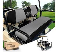 10L0L Kit de Fundas de Asiento de Carro de Golf, para Yamaha Club Car EZGO Cojín de Asiento Trasero Original, Material de Tela Transpirable Mantiene Fresco en Verano- Negro y Gris