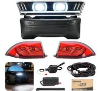 10L0L Kit de luces de lujo para carrito de golf para coche Club Precedent 2004-2019, 12V-60V Street Legal Golf Buggy Kit de luz con DRL faro trasero intermitentes interruptor de bocina pastilla de