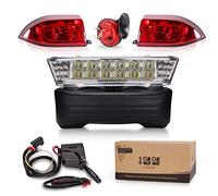 10L0L Kit de luces LED para coche de Golf Cart para Club Car Precedent 2004-2008.5, faros traseros, intermitentes, luces de freno, cuerno y parachoques, kit de actualización