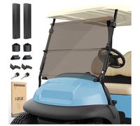 10L0L Parabrisas para carrito de golf para Club Car Precedent 2004 en adelante, Tempo, 2017 en adelante Onward, parabrisas plegable transparente/tintado Club Car anti-UV, resistente a los impactos