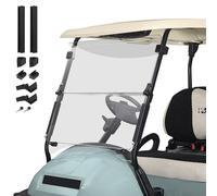10L0L Parabrisas para carrito de golf para Club Car Precedent 2004 en adelante, Tempo, 2017 en adelante, parabrisas plegable transparente/tintado, anti-UV, resistente a los impactos, vista HD, 37.5