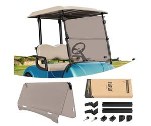 10L0L Parabrisas para carrito de golf Yamaha Drive/G29 de gas o eléctrico (modelos 2007-2016), inastillable y plegable, tintado y transparente (tintado)