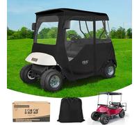 10L0L Recinto de conducción para carrito de golf de 2 pasajeros para EZGO TXT/RXV de 2 puertas con cremallera resistente, cubierta de lluvia para carrito de golf 600D, cubierta de conducción con