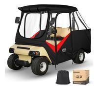 10L0L Recinto para carrito de golf para 4 pasajeros, cubierta de lluvia para conducir (techo corto de 56 a 59 pulgadas con banco) para Club Car DS, resistente al viento, impermeable, portátil, ventana