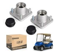 10L0L RXV - Conjunto de cubo de rueda delantera con cojinetes de buje/sellos de aceite/cubiertas antipolvo para carritos de golf EZGO RXV G&E 2008 en adelante. OEM # 609603, 600001, 6204 (paquete de 2