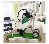 10L0L Soporte para bolígrafo de Golf con 3 Piezas de bolígrafos de Club de Golf, diseño único de Escritorio de Golf, Regalos para Hombres, Color Verde y Blanco