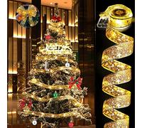 10M 100 LED Cinta Luminosa de Navidad,Luces la cinta del árbol Navidad,Luces cadena cinta de Navidad,Luces Navidad Exterior,De Iluminación para Interiores y Exteriores Jardín,Navidad,Patio,Fiestas