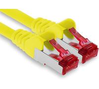 10m - amarillo - 1 pieza - CAT.6 Ethernet LAN cable de red 1000 Mbit/s Patchkabel CAT.6 S-FTP PIMF compatible con CAT5 CAT6a CAT7 CAT8