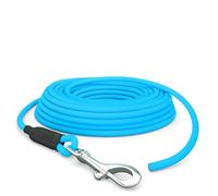 10m Arrastrar Perros Correa, Correa de Perro Impermeable Ronda Correa sin Lazo, Seguro Libre de Correr Correa de Entrenamiento Cian-Azul, hasta 35kg