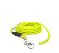 10m Arrastrar Perros Correa, Correa de Perro Impermeable Ronda Correa sin Lazo, Seguro Libre de Correr Correa de Entrenamiento de Color Amarillo neón, hasta 35kg