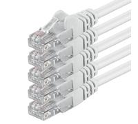 10m - blanco - 5 piezas - Cable de red Ethernet con conectores RJ45 CAT6 CAT 6 Cat.6 1000 Mbit/s