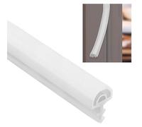 10m Burlete De Puerta De Pvc Blanco, Aislamiento AcúStico De Puertas De Madera, Estanqueidad AnticolisióN, Material EláStico Respetuoso Con El Medio Ambiente, Amplia Gama De Usos