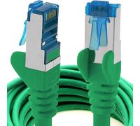 10m Cable de Red, Cable Ethernet y LAN SFTP PIMF Cat6a - transmite hasta 10 Gigabit por Segundo y es Adecuado para switches, routers, módems con Entrada RJ45, verde - 1 pieza
