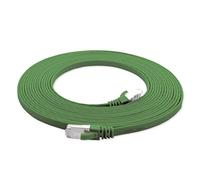10m - CAT7 cable de red plano verde - 1 pieza 10 Gbit/s Cables de red Gigabit LAN piso flaco cable Patch compatible con compatible con CAT5 CAT6 CAT7 CAT8 Cat8 cinta Lan cable