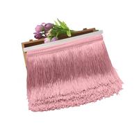 10M de Ribete de Flecos, Flecos de Encaje para Vestido Latino, Adornos de Flecos de 30cm, Borde de Flecos Decorativa, Borla Costura de Poliéster, Pasamanería con Flecos para Coser/Ropa/Cortinas (D)