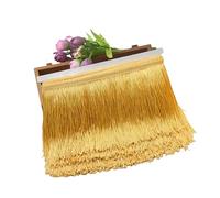 10M de Ribete de Flecos para Vestido Latino, Adornos de 30cm, Borde Decorativo, Borla Costura de Poliéster, Pasamanería para Coser/Ropa/Cortinas (B)