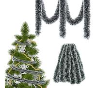 10M Guirnalda Navidad,Verde Grueso,Guirnaldas,NavideñAs,Espumillon Arbol Navidad,de Exterior Lazos,Adecuada para Paredes árbol,Christmas Garland,Grinalda Natal,Balcones y Bodas,Jardines,Interior
