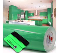 10m Oracal 621 Brillo 062 Verde Claro Lámina Plotter + Rasqueta Lámina Adhesi...