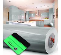 10m Oracal 621 Brillante 071 Gris Plotter + Raspador Película Adhesiva Muebles