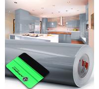 10m Oracal 621 Brillo 074 Gris Medio Lámina Plotter + Rasqueta Lámina Adhesiv...