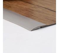 10M Perfil de Transición para Pisos PVC Tira de Umbral Tiras de Transición de Suelo Tapajuntas Suelo Adhesivo Tira Divisoria Puerta, Altura de Transición Inferior a 3 mm, Gris