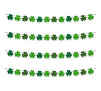 10m St Patricks Day Pancarta Guirnalda Fieltro Verde Trébol de Tres Pancarta Hojas Shamrock Banderín Decorativo Adorno Colgante Bandera para Celebrar Día de San Patricio Festividad Irlandés