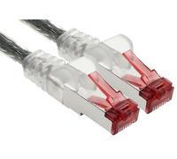 10m - transparente - 1 pieza - CAT.6 Ethernet LAN cable de red 1000 Mbit/s Patchkabel CAT.6 S-FTP PIMF compatible con CAT5 CAT6a CAT7 CAT8