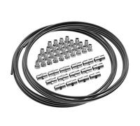 10m Tubo de Freno Ø 4,75 mm en Acero Cobreado Kit + 30 uniones roscadas + 15 conectores M10 x 1 DIN 74 234 Juego de Tubos de Frenos y Accesorios para DIN Flare F