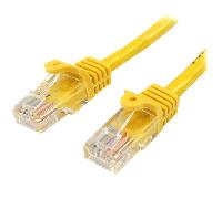 StarTech Cable Ethernet Cat5e 10m sin Enganches, PoE, Amarillo (45PAT10MYL) | Cobre 100% para Gigabit y 2, 5/5Gbps NBASE-T, Conductores de cobre 24AWG, Compatible con PoE 100W