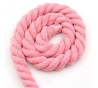 10Meters 3 Shares Twisted Cotton Cords 10mm DIY Craft Decoration Rope Cord For Bag Drawstring Belt 20 Colors(Pink)