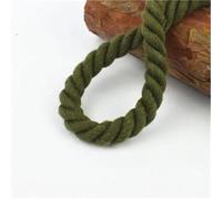 10Meters 3 Shares Twisted Cotton Cords 10mm DIY Craft Decoration Rope Cord For Bag Drawstring Belt 20 Colors(Dark Green)